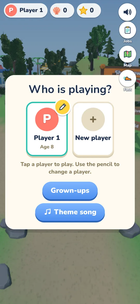 Who is playing? Pick a player, or add a new one
